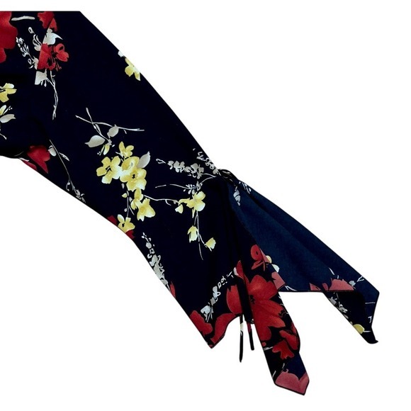 Vintage Y2K Freestyle Witchy Floral Blouse‎ Size Medium Whimsigoth Dark Romantic - Picture 3 of 5